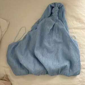 Abercrombie & Fitch Asymmetrical One Shoulder Crinkled Top